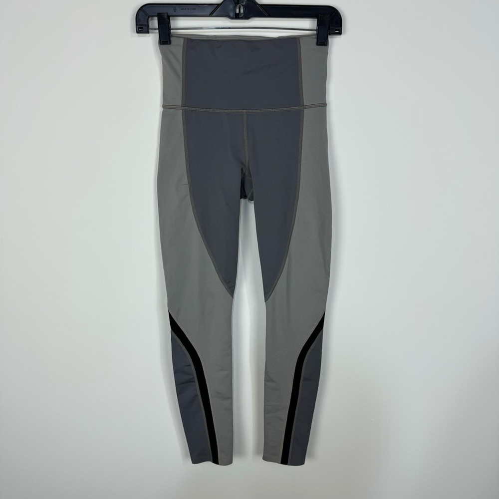 Athleta olive grey full length high waisted leggings athletic workout running